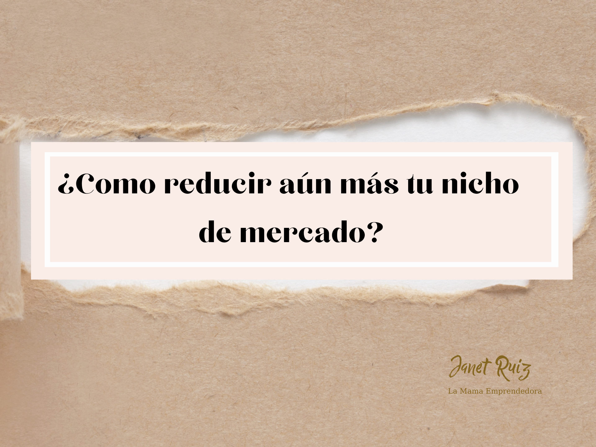 ¿Como Reducir Aún Más Tu Nicho De Mercado?